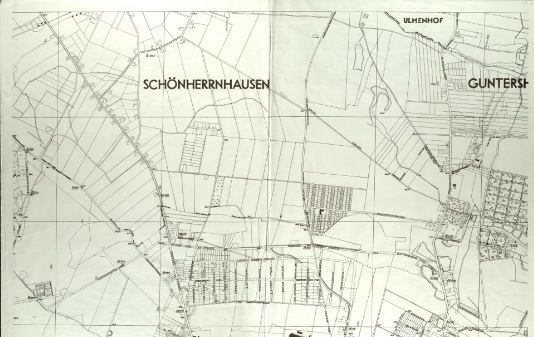 Plan der Stadt Posen, plan fragmentu Poznania z okresu okupacji hitlerowskiej